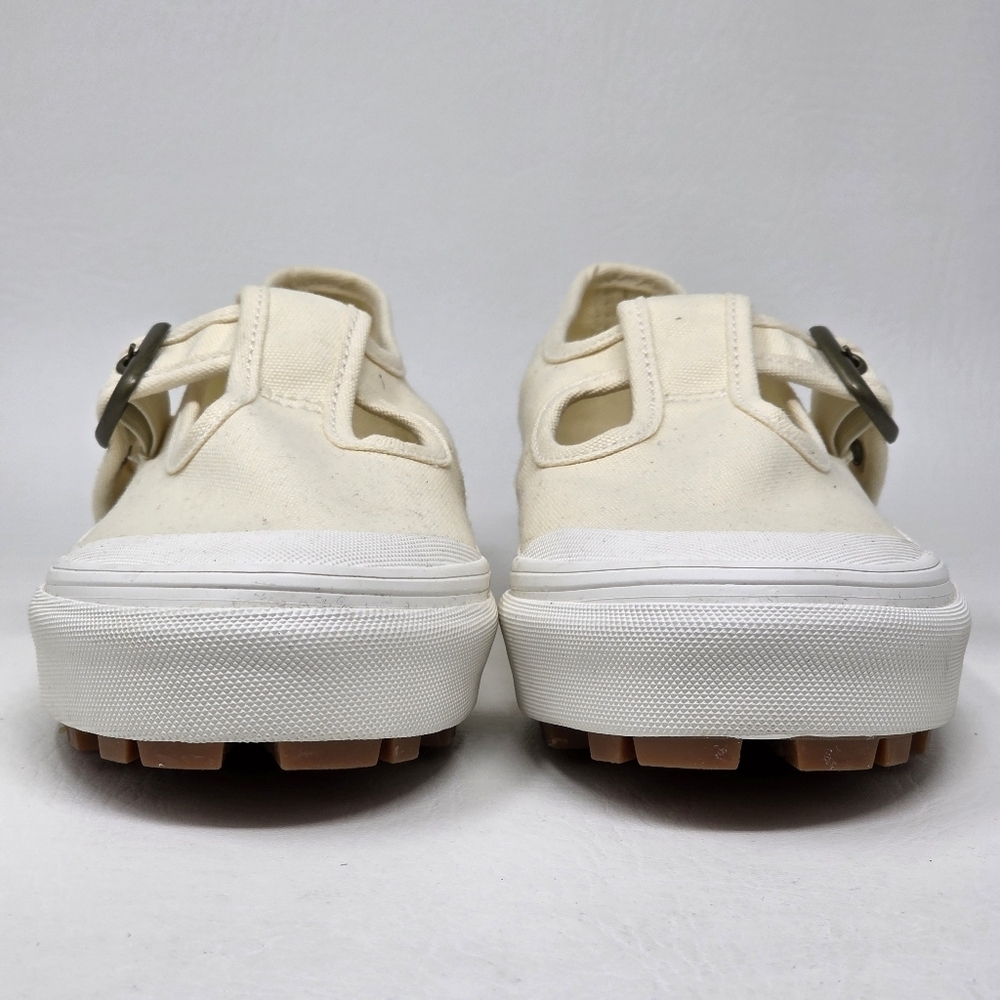 Vans Style 93 Mary Jane Women's Size 9.5 Beige Linen Canvas Buckle Shoes NEW - Picture 8 of 11